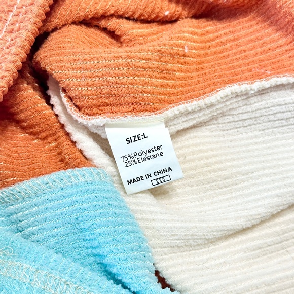 Women’s Leopard Print Color Block Sweater Casual Fall Winter Pullover Size Large - Picture 6 of 7